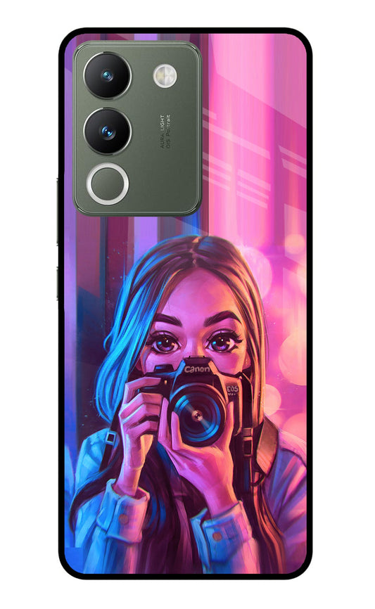 Girl Photographer Vivo Y200 5G Glass Case