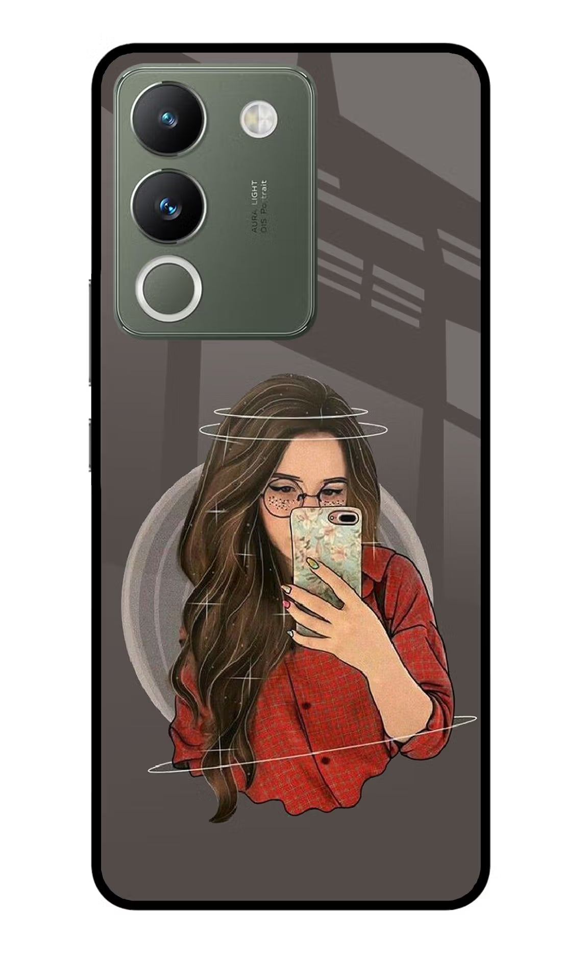 Selfie Queen Vivo Y200 5G Glass Case Back Cover by Casekaro