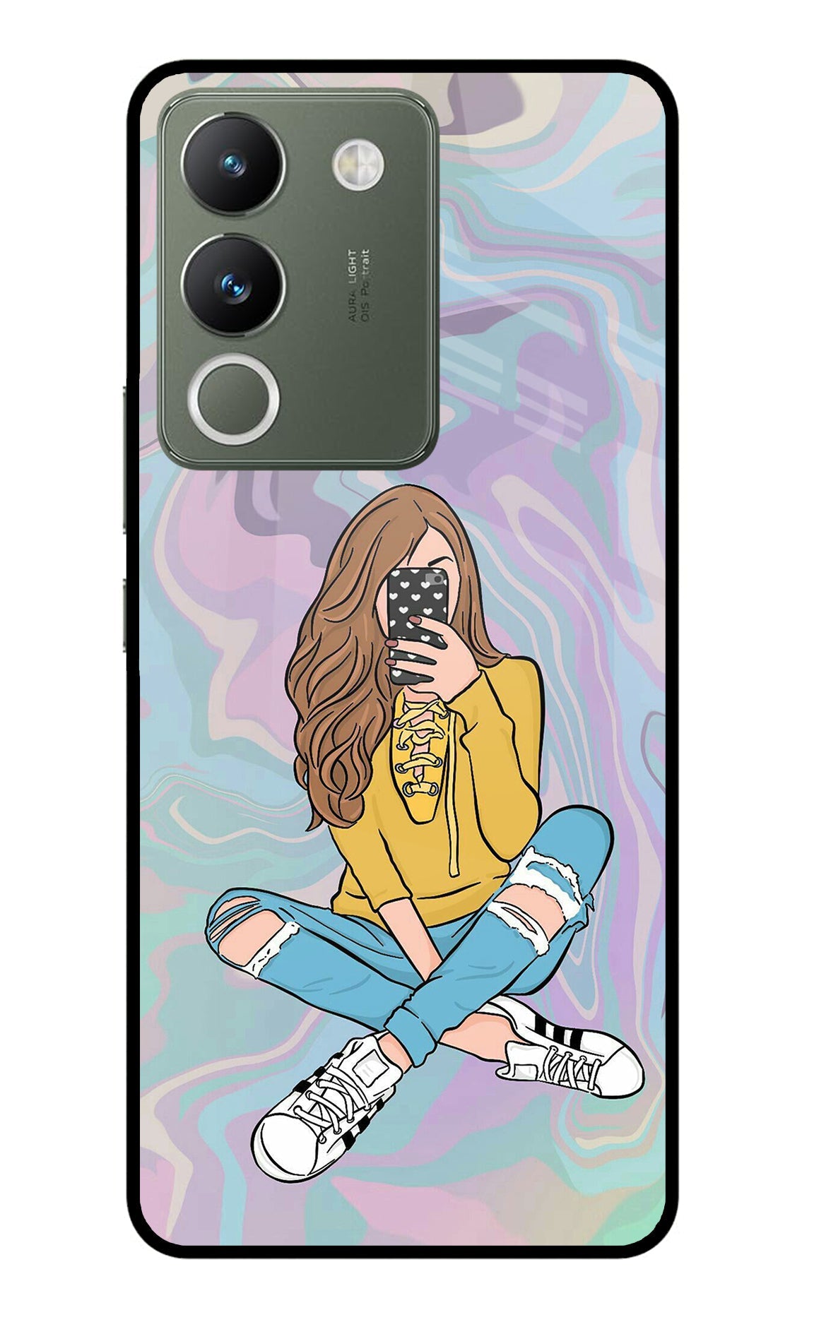 Selfie Girl Vivo Y200 5G Glass Case