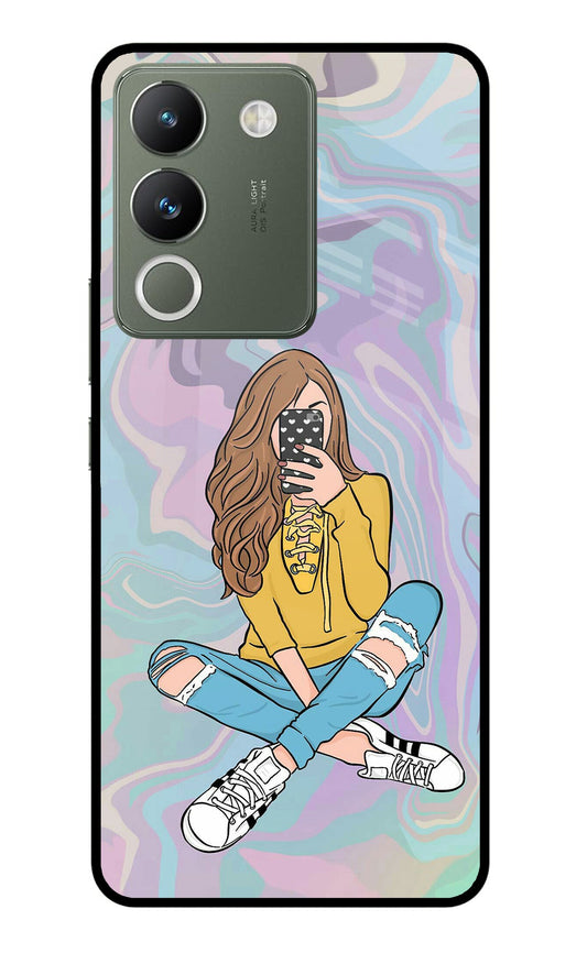 Selfie Girl Vivo Y200 5G Glass Case