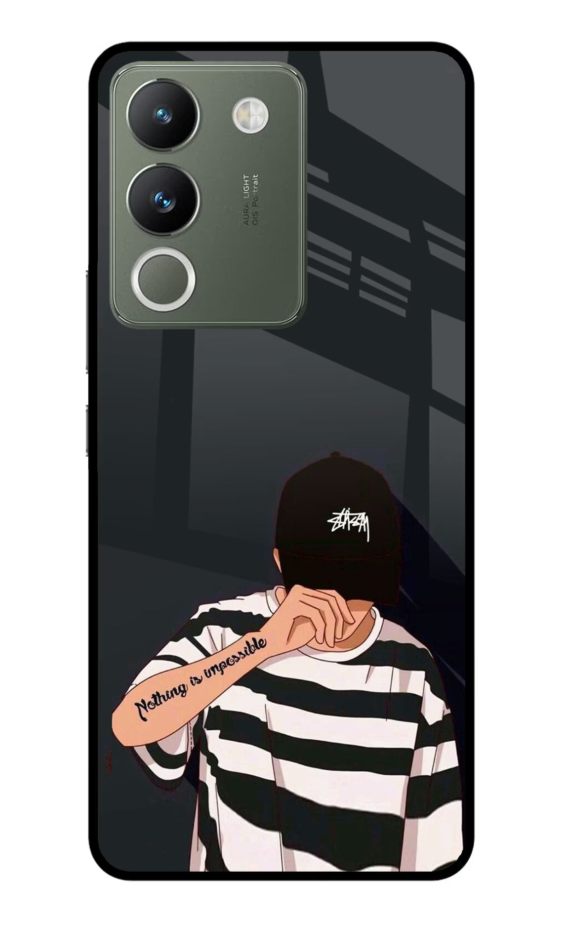 Aesthetic Boy Vivo Y200 5G Glass Case Back Cover by Casekaro