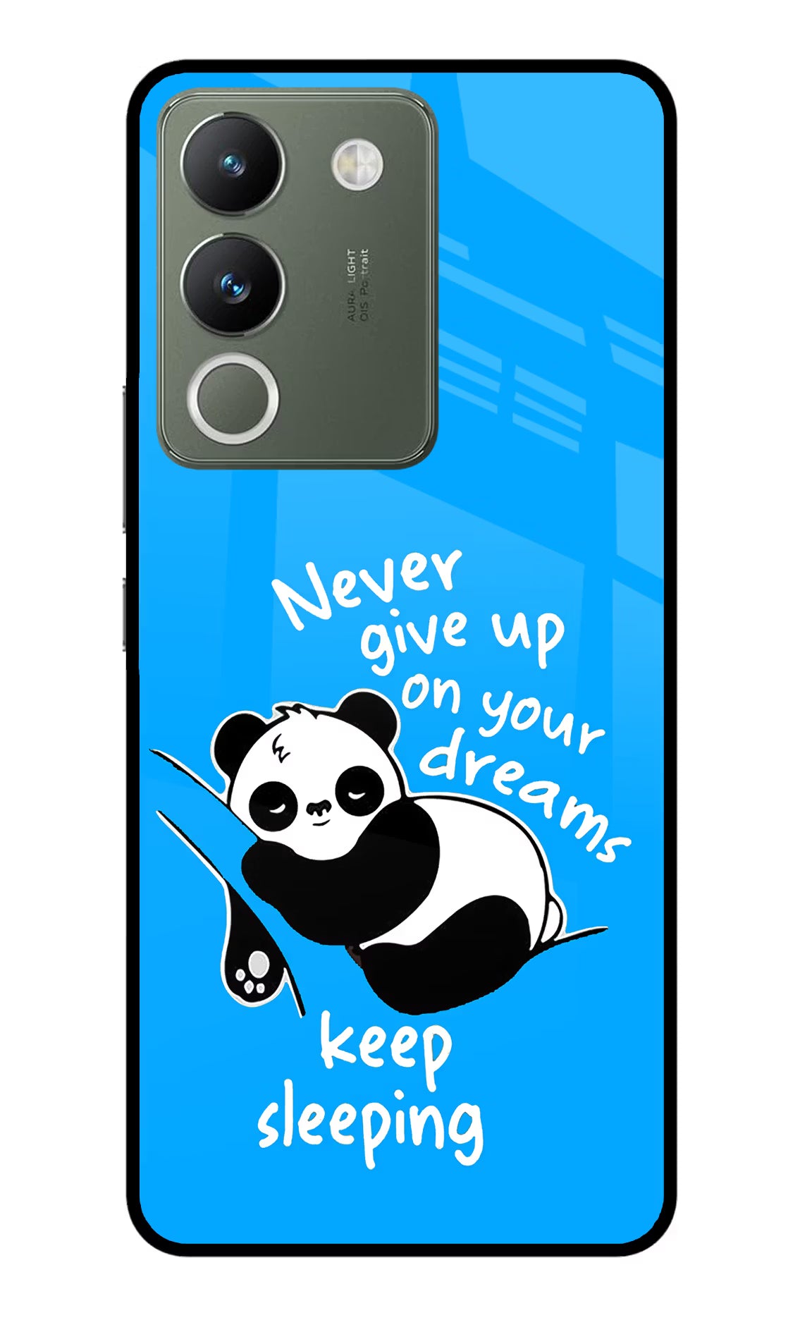 Keep Sleeping Vivo Y200 5G Glass Case Back Cover by Casekaro