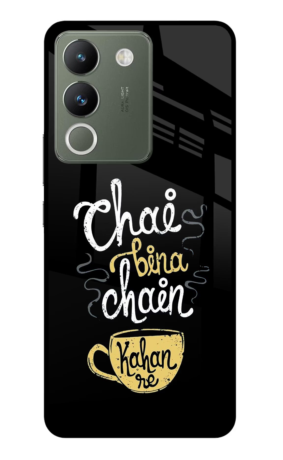 Chai Bina Chain Kaha Re Vivo Y200 5G Glass Case Back Cover by Casekaro