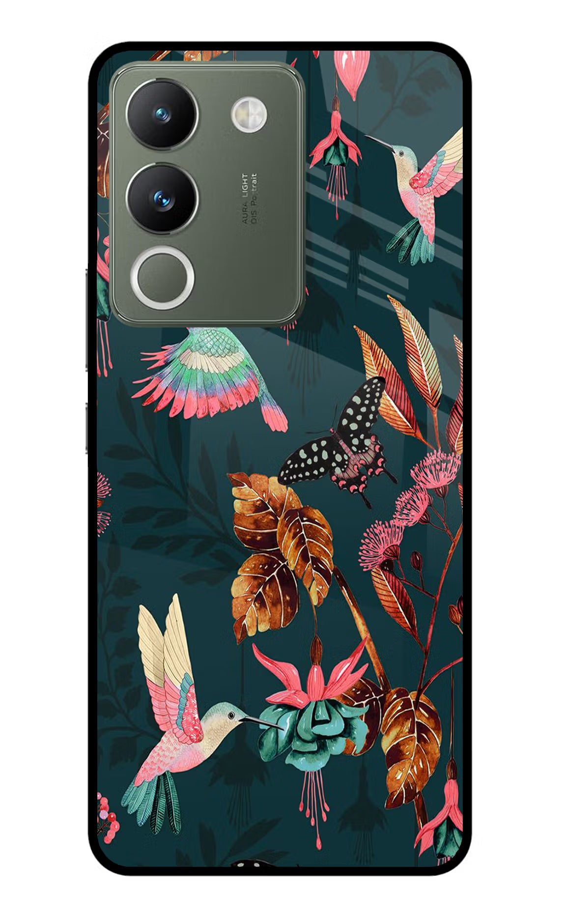 Birds Vivo Y200 5G Glass Case Back Cover by Casekaro