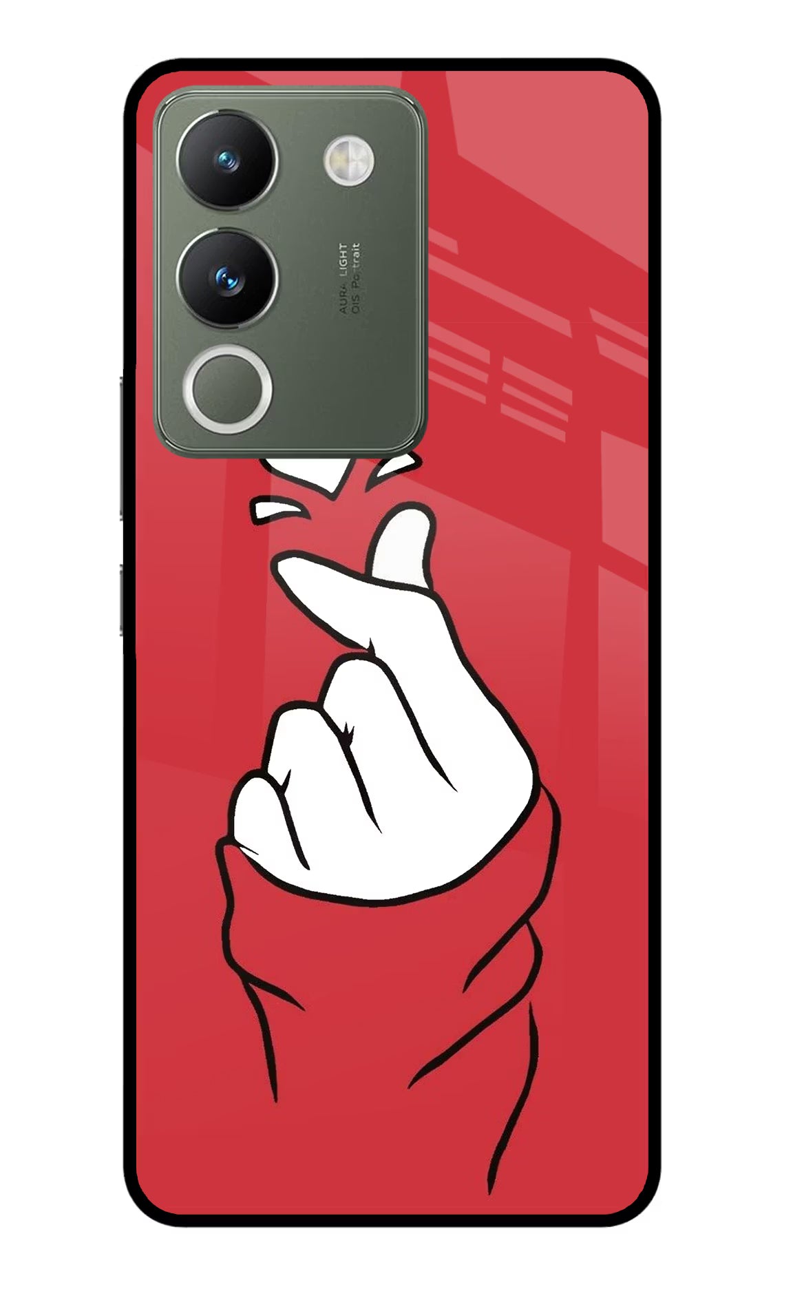 Korean Love Sign Vivo Y200 5G Glass Case Back Cover by Casekaro