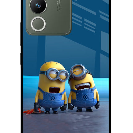 Minion Laughing Vivo Y200 5G Glass Case