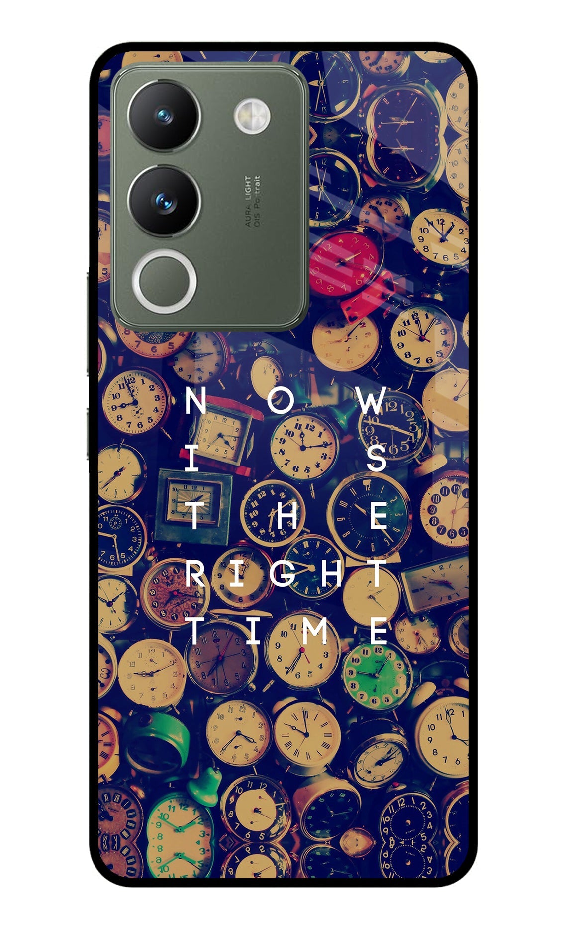 Now is the Right Time Quote Vivo Y200 5G Glass Case