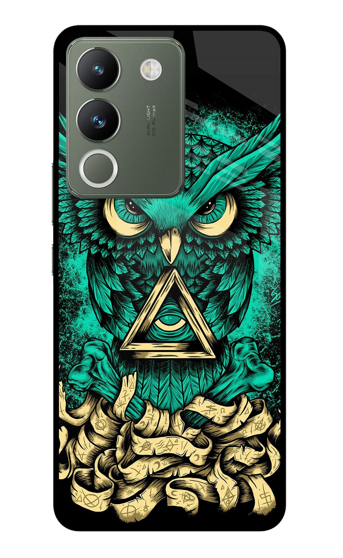 Green Owl Vivo Y200 5G Glass Case