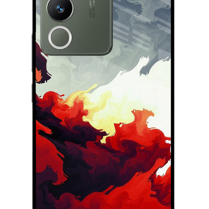 Fire Cloud Vivo Y200 5G Glass Case