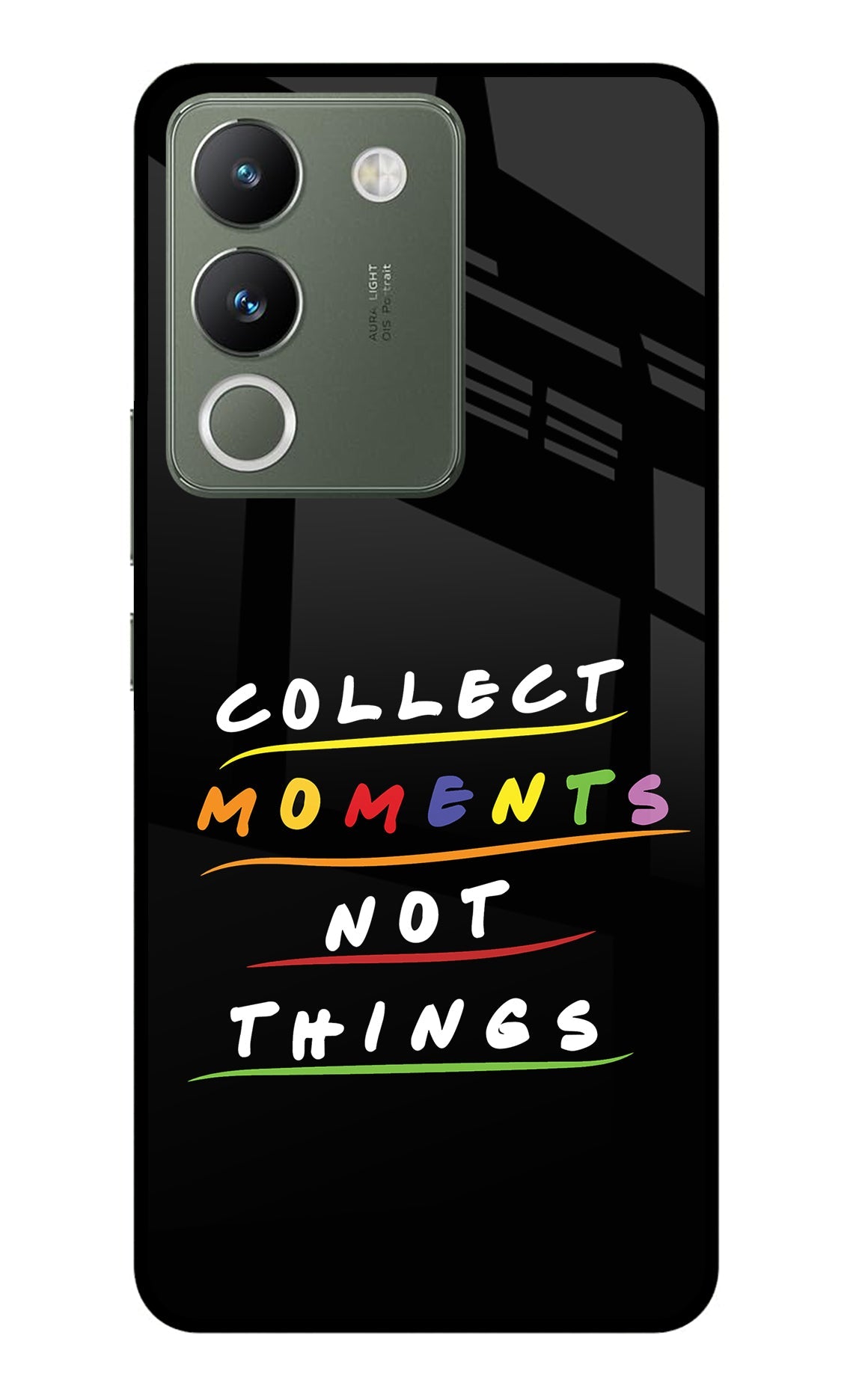 Collect Moments Not Things Vivo Y200 5G Glass Case