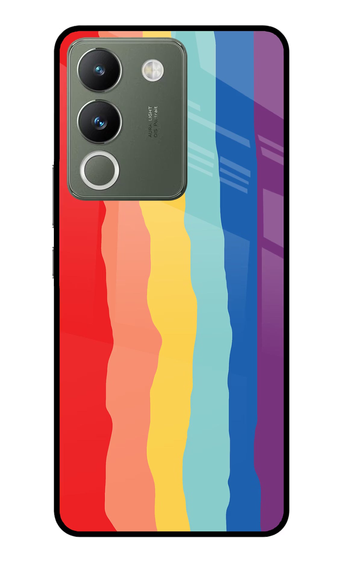 Rainbow Vivo Y200 5G Glass Case Back Cover by Casekaro