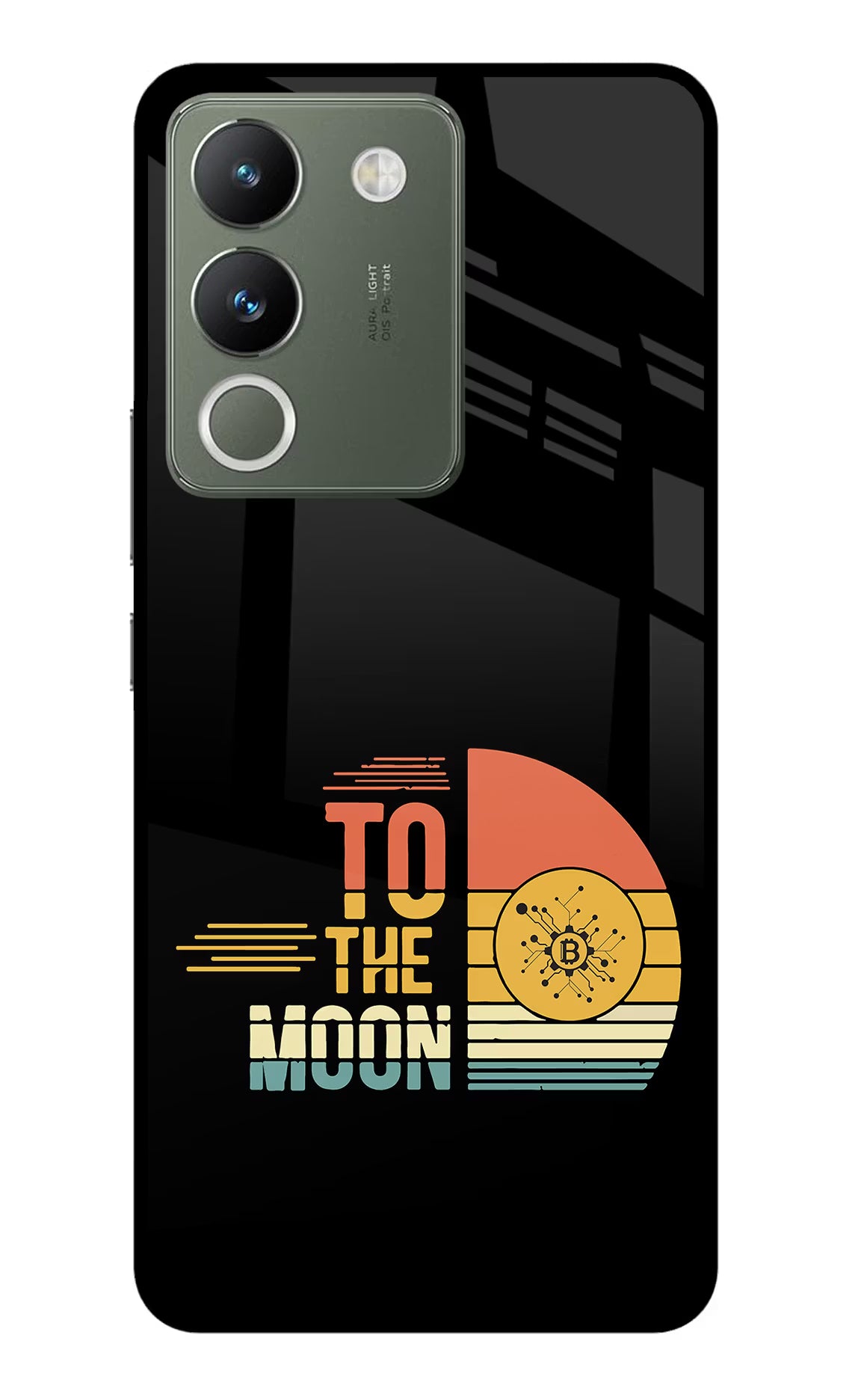 To the Moon Vivo Y200 5G Glass Case Back Cover by Casekaro