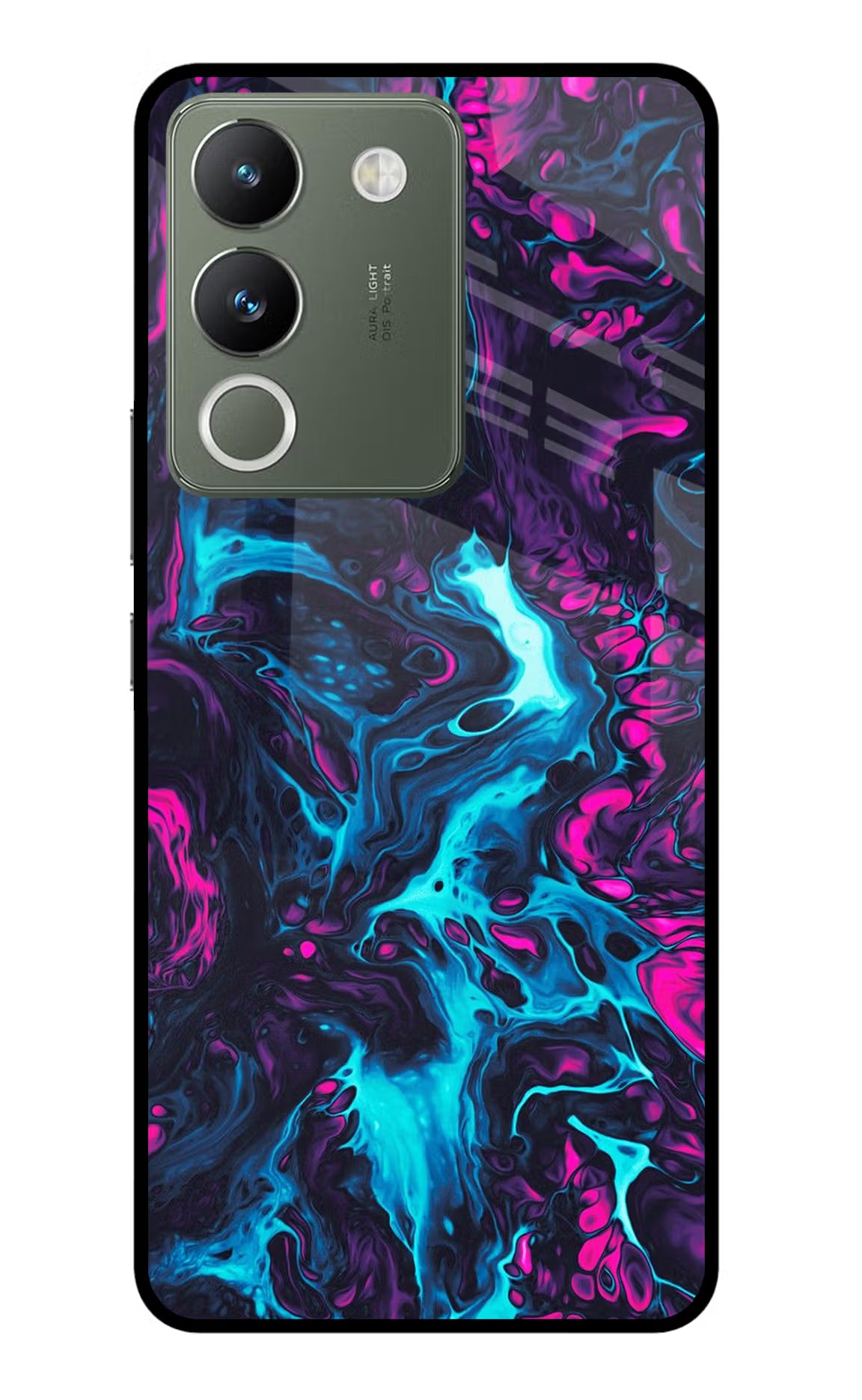 Abstract Vivo Y200 5G Glass Case Back Cover by Casekaro