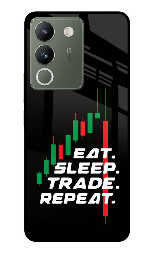 Eat Sleep Trade Repeat Vivo Y200 5G Glass Case