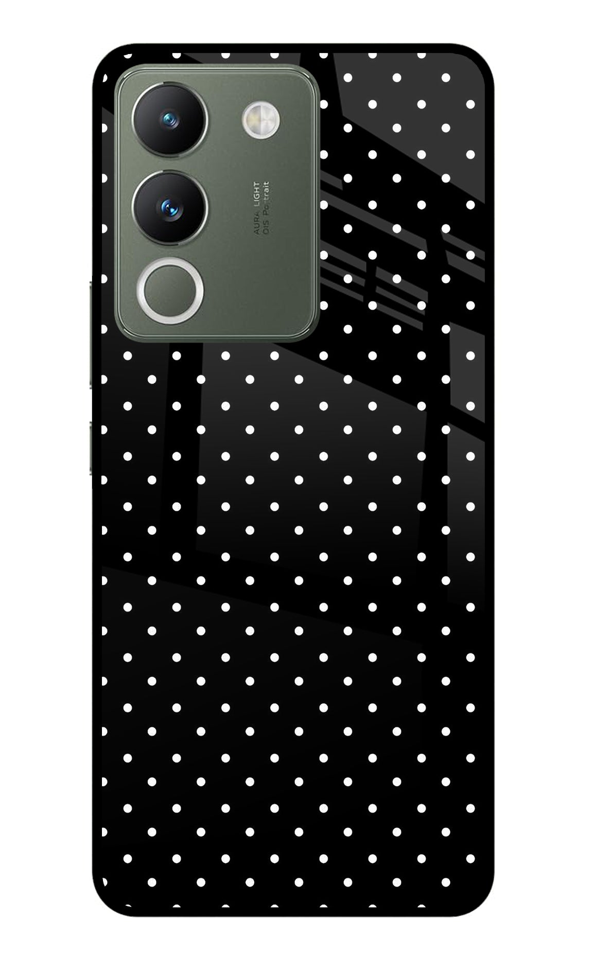 White Dots Vivo Y200 5G Glass Case