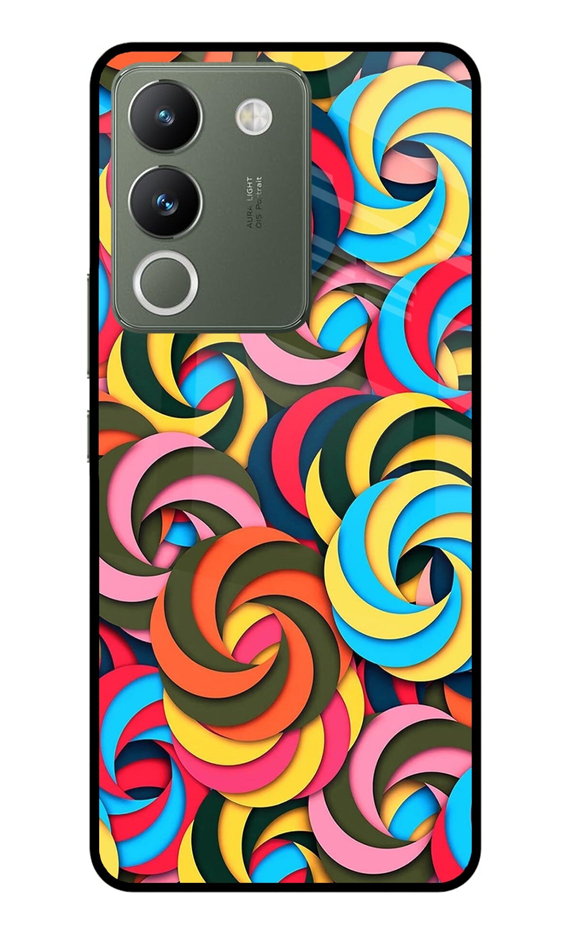 Spiral Pattern Vivo Y200 5G Back Cover