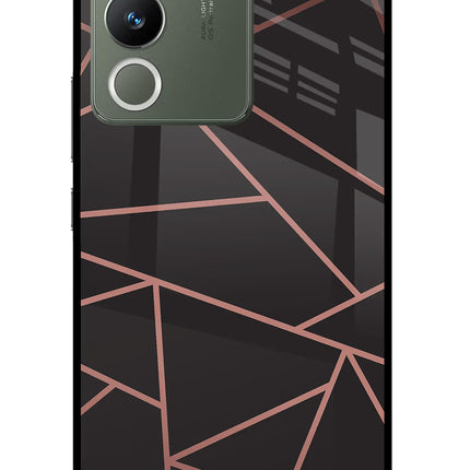 Geometric Pattern Vivo Y200 5G Glass Case Back Cover by Casekaro