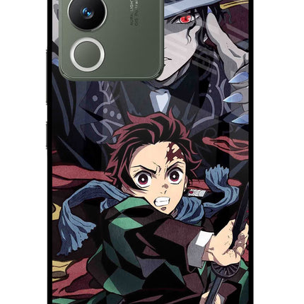 Demon Slayer Vivo Y200 5G Glass Case Back Cover by Casekaro