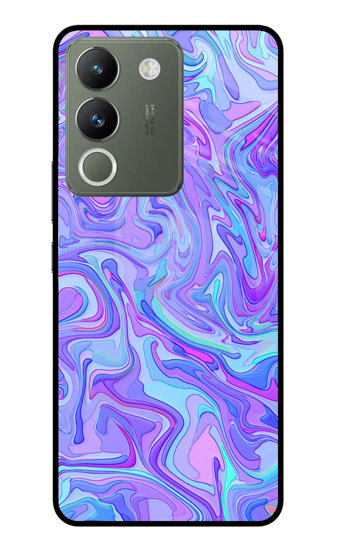 Glitter Vivo Y200 5G Glass Case Back Cover by Casekaro