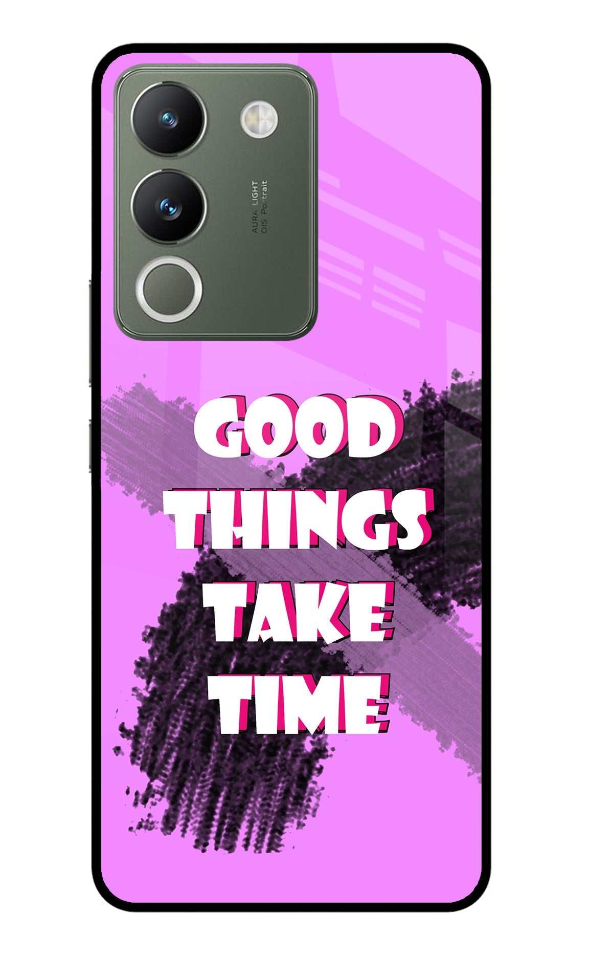 Good Things Take Time Vivo Y200 5G Glass Case