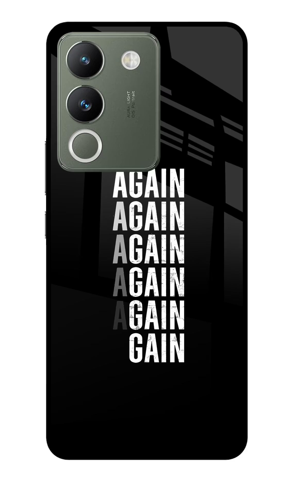 Again Again Gain Vivo Y200 5G Glass Case Back Cover by Casekaro