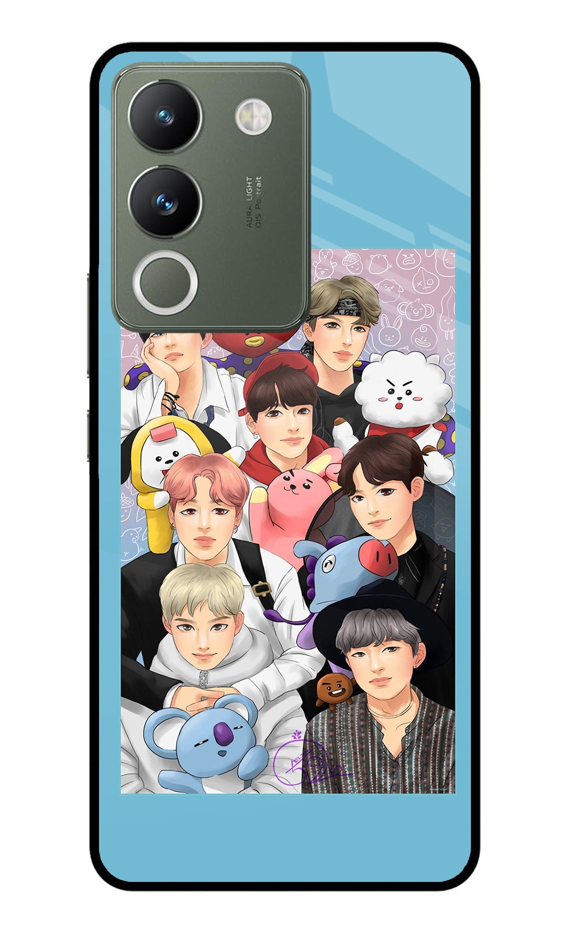 BTS with animals Vivo Y200 5G Back Cover