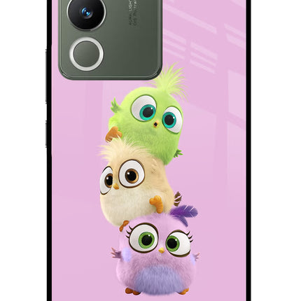 Cute Little Birds Vivo Y200 5G Glass Case