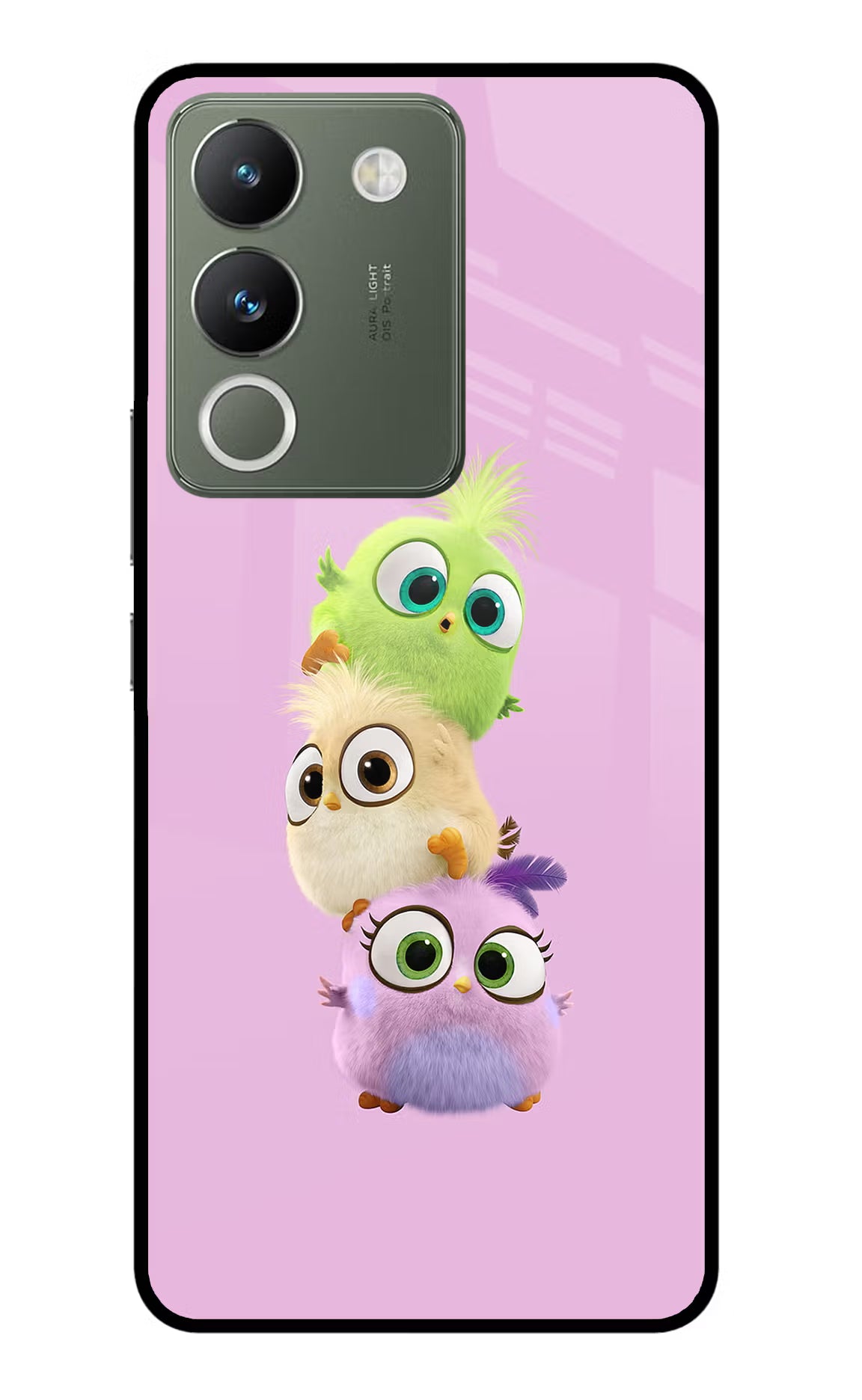 Cute Little Birds Vivo Y200 5G Glass Case Back Cover by Casekaro