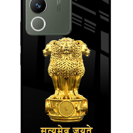 Satyamev Jayate Golden Vivo Y200 5G Glass Case