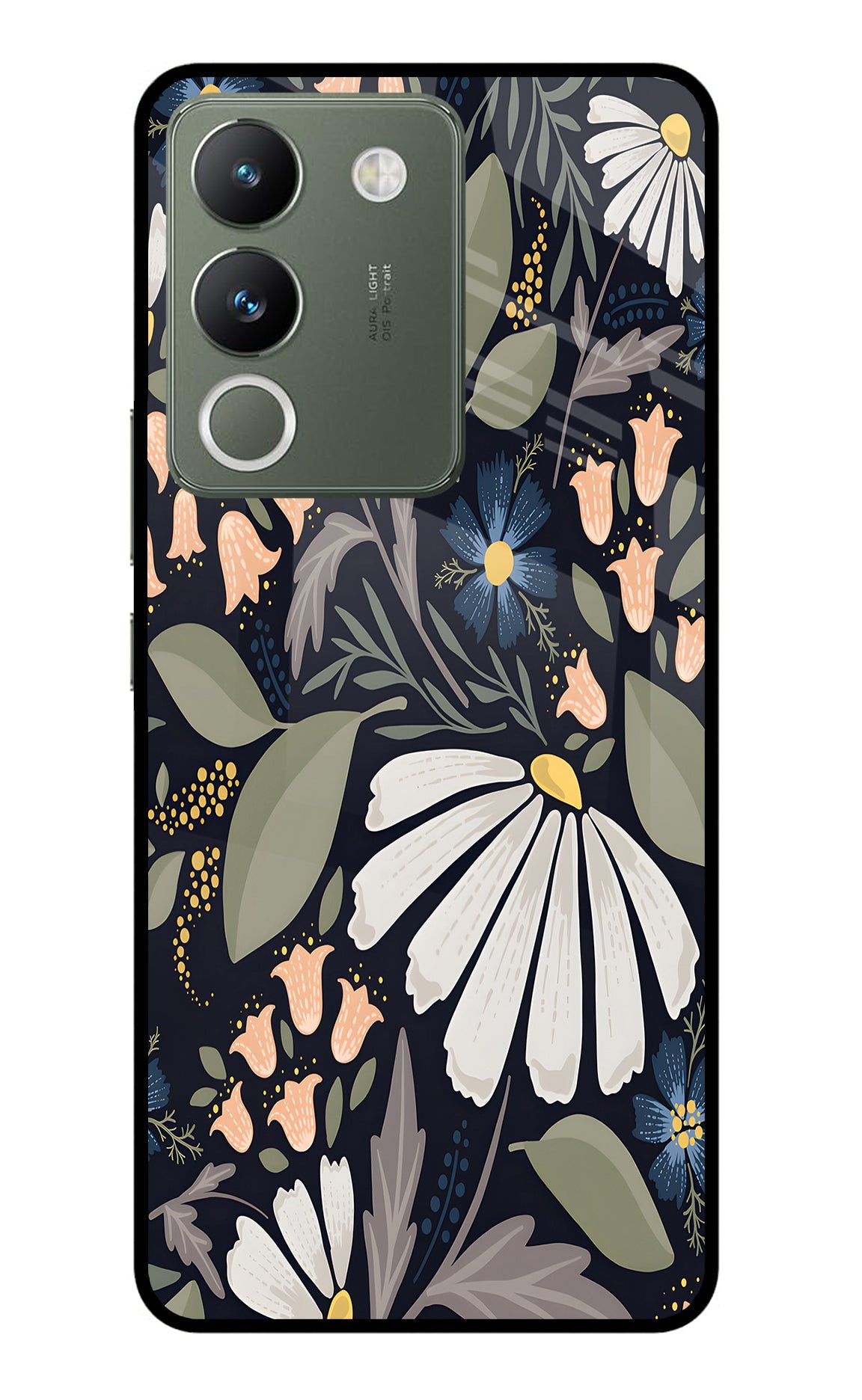 Flowers Art Vivo Y200 5G Back Cover