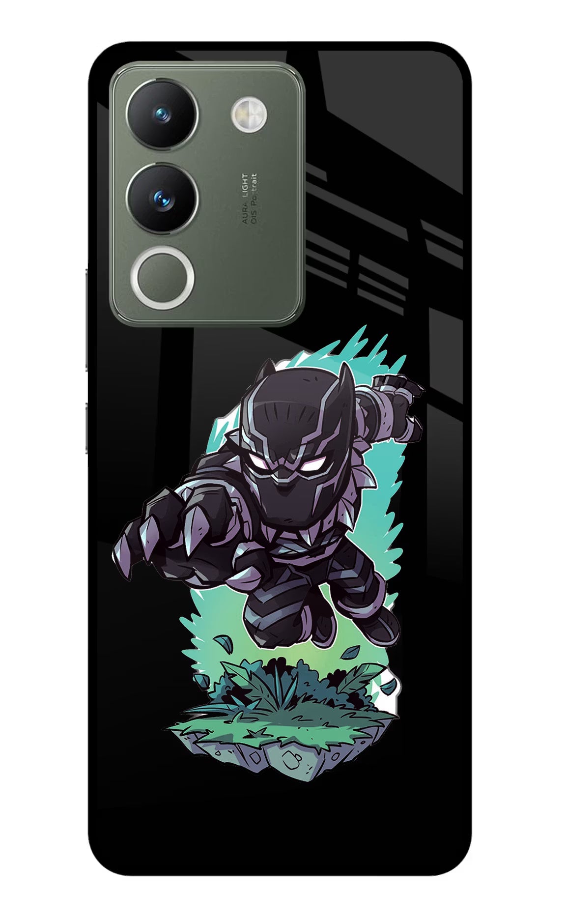 Black Panther Vivo Y200 5G Glass Case Back Cover by Casekaro