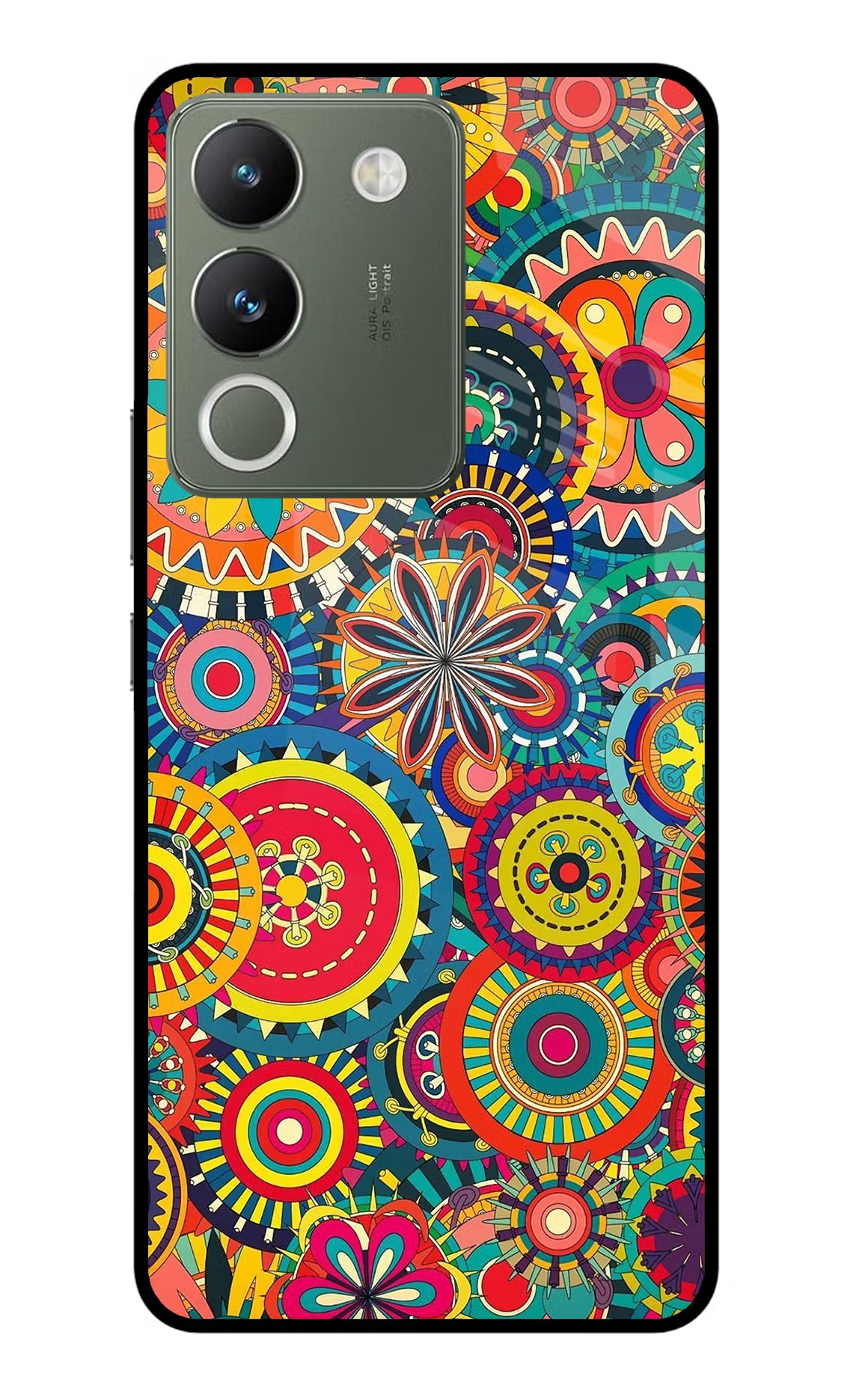 Gol Gol Art Vivo Y200 5G Glass Case Back Cover by Casekaro