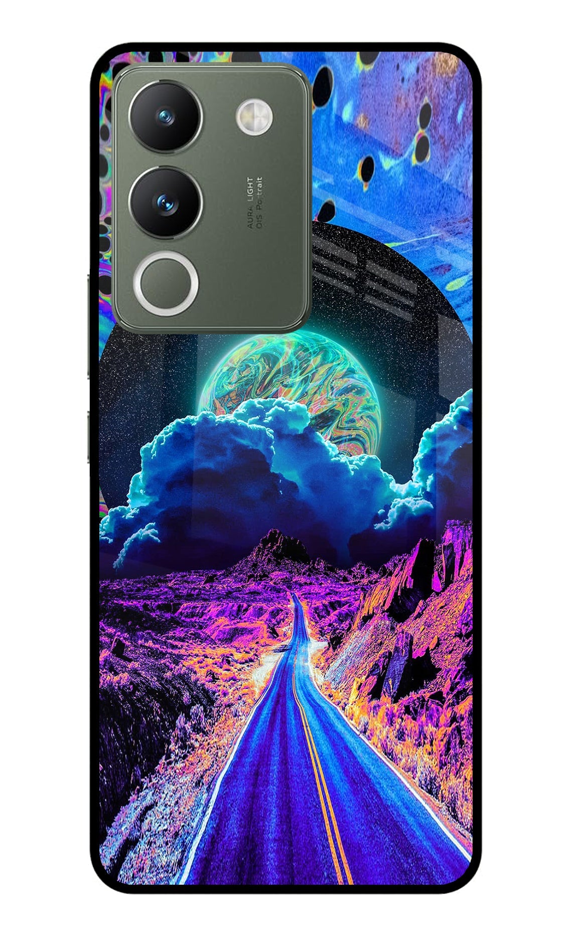 Psychedelic Painting Vivo Y200 5G Glass Case