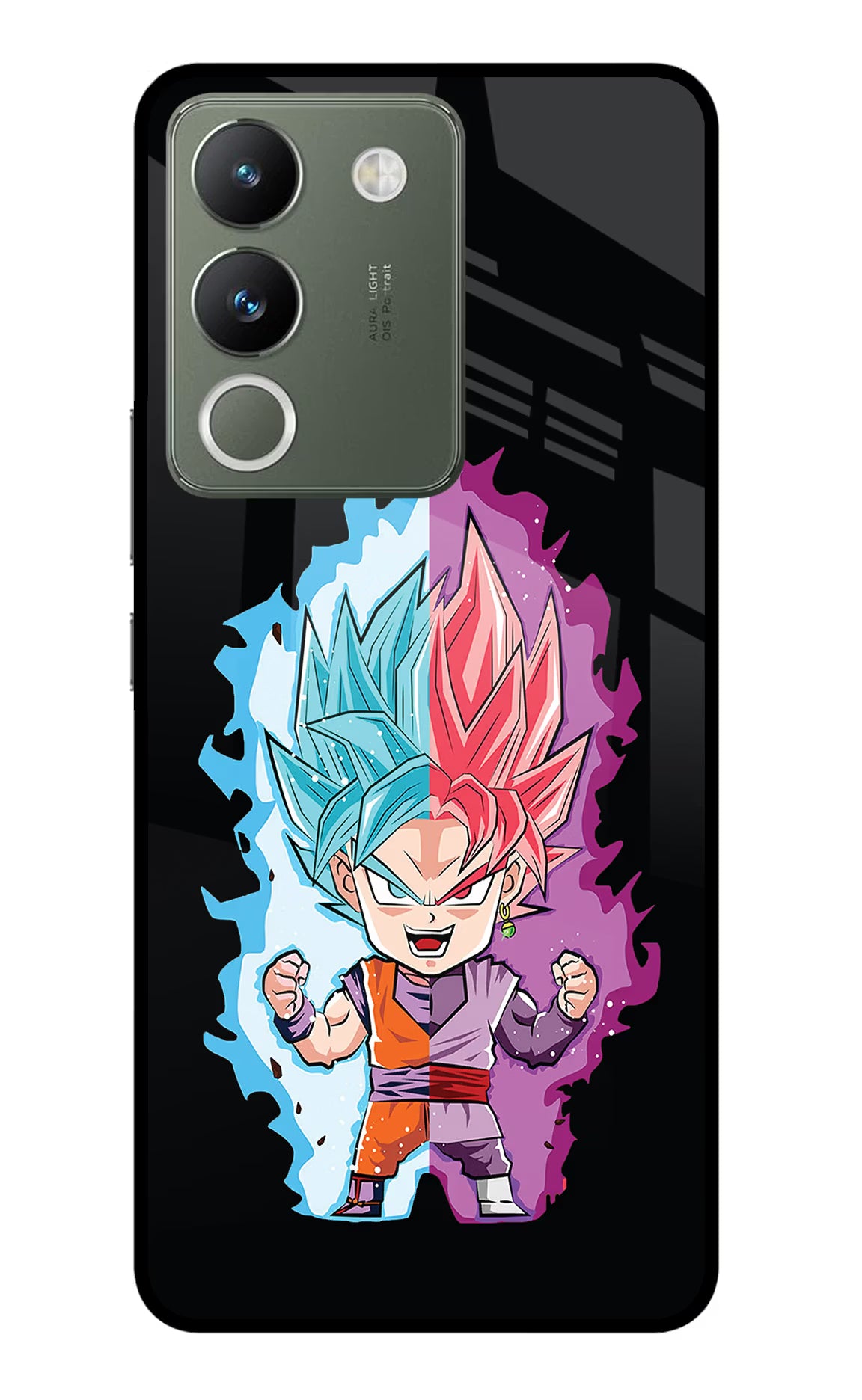 Chota Goku Vivo Y200 5G Glass Case Back Cover by Casekaro