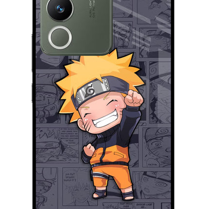 Chota Naruto Vivo Y200 5G Glass Case Back Cover by Casekaro