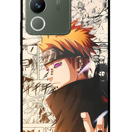 Pain Anime Vivo Y200 5G Glass Case Back Cover by Casekaro