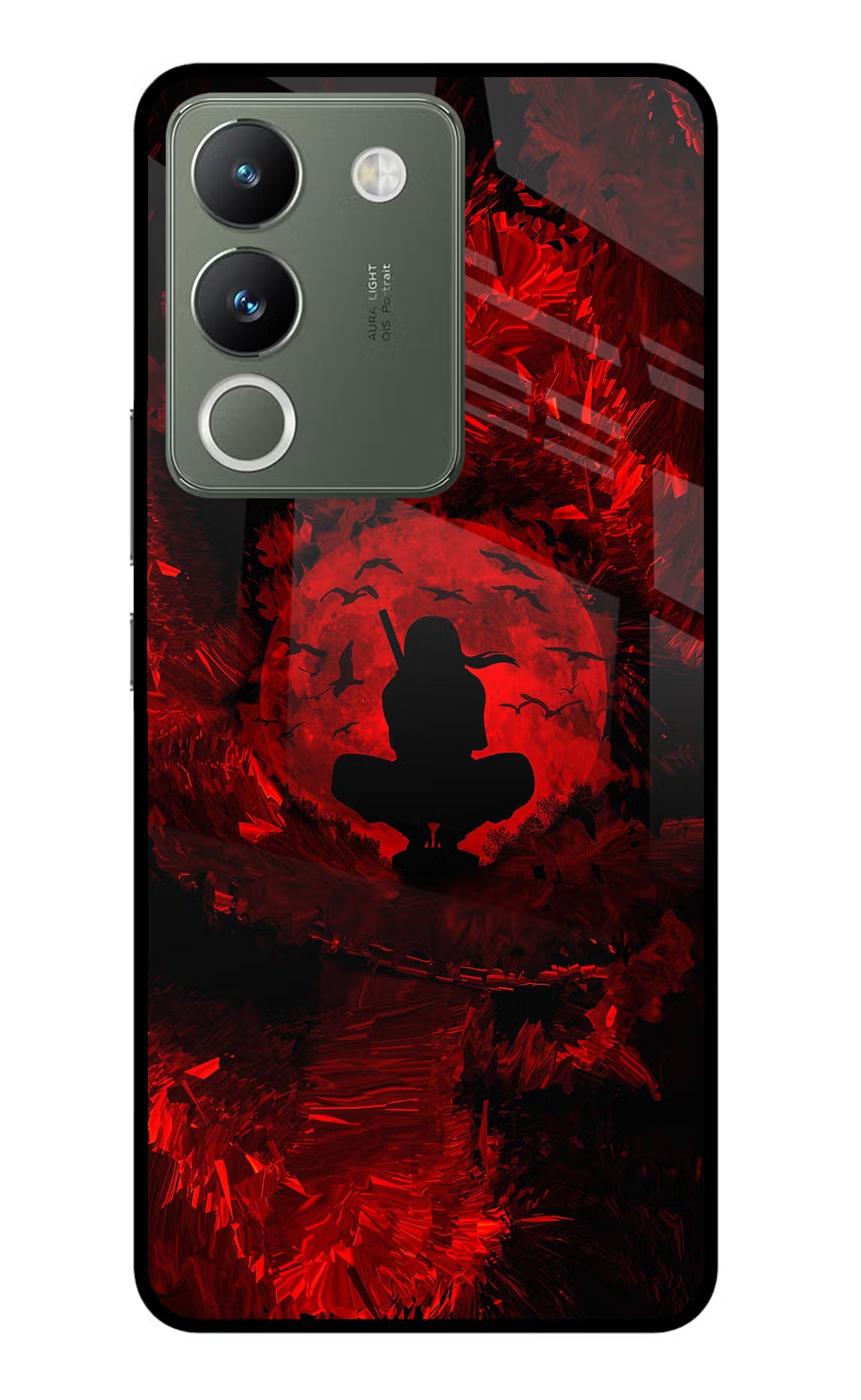 Itachi Uchiha Vivo Y200 5G Glass Case Back Cover by Casekaro