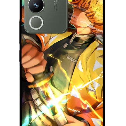 Demon Slayer Vivo Y200 5G Glass Case Back Cover by Casekaro