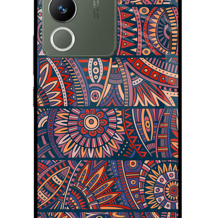 African Culture Design Vivo Y200 5G Glass Case