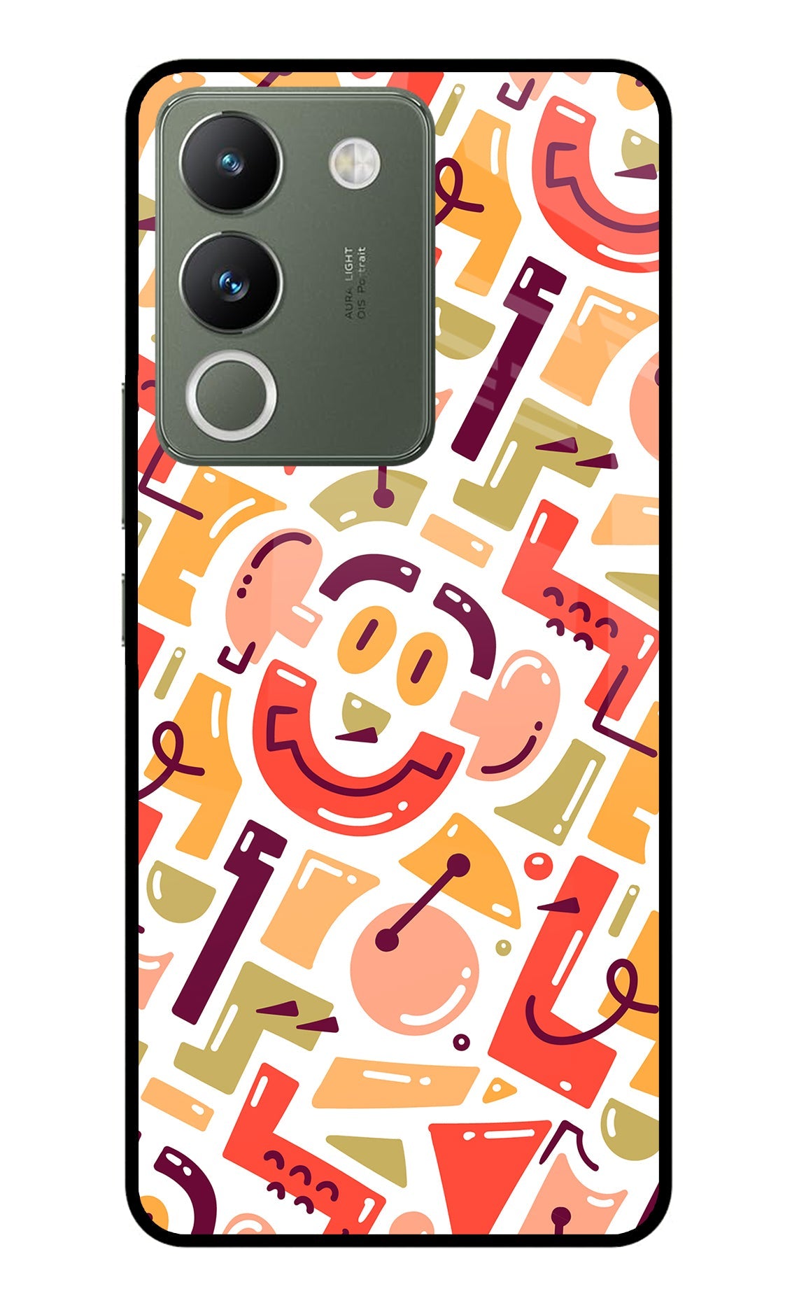 Doodle Pattern Vivo Y200 5G Back Cover