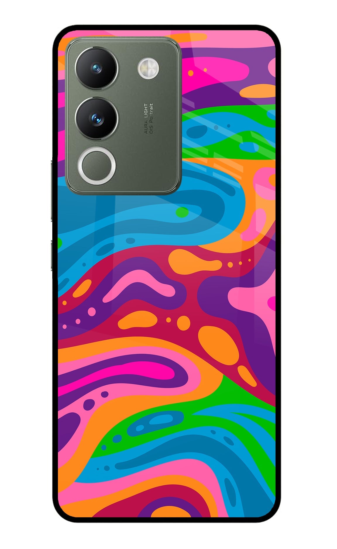 Trippy Pattern Vivo Y200 5G Glass Case