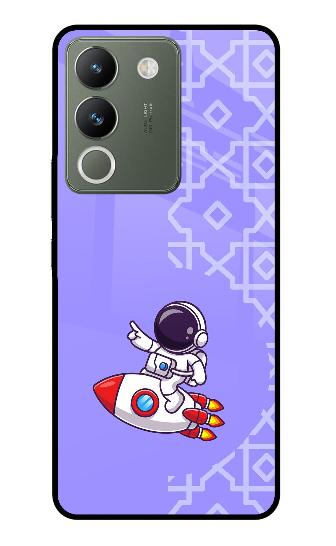 Cute Astronaut Vivo Y200 5G Glass Case