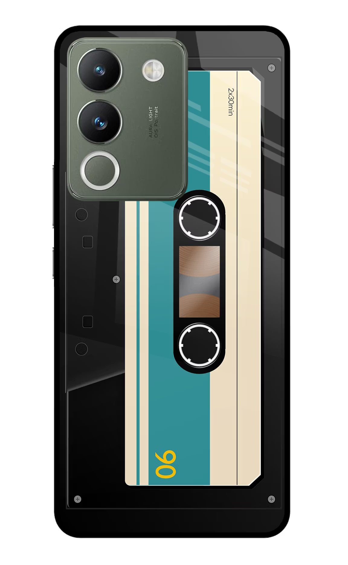 Cassette Vivo Y200 5G Glass Case Back Cover by Casekaro