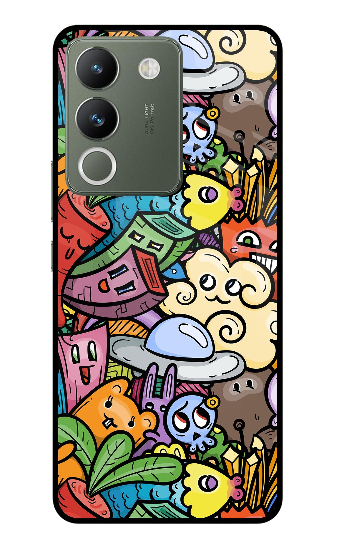 Veggie Doodle Vivo Y200 5G Back Cover