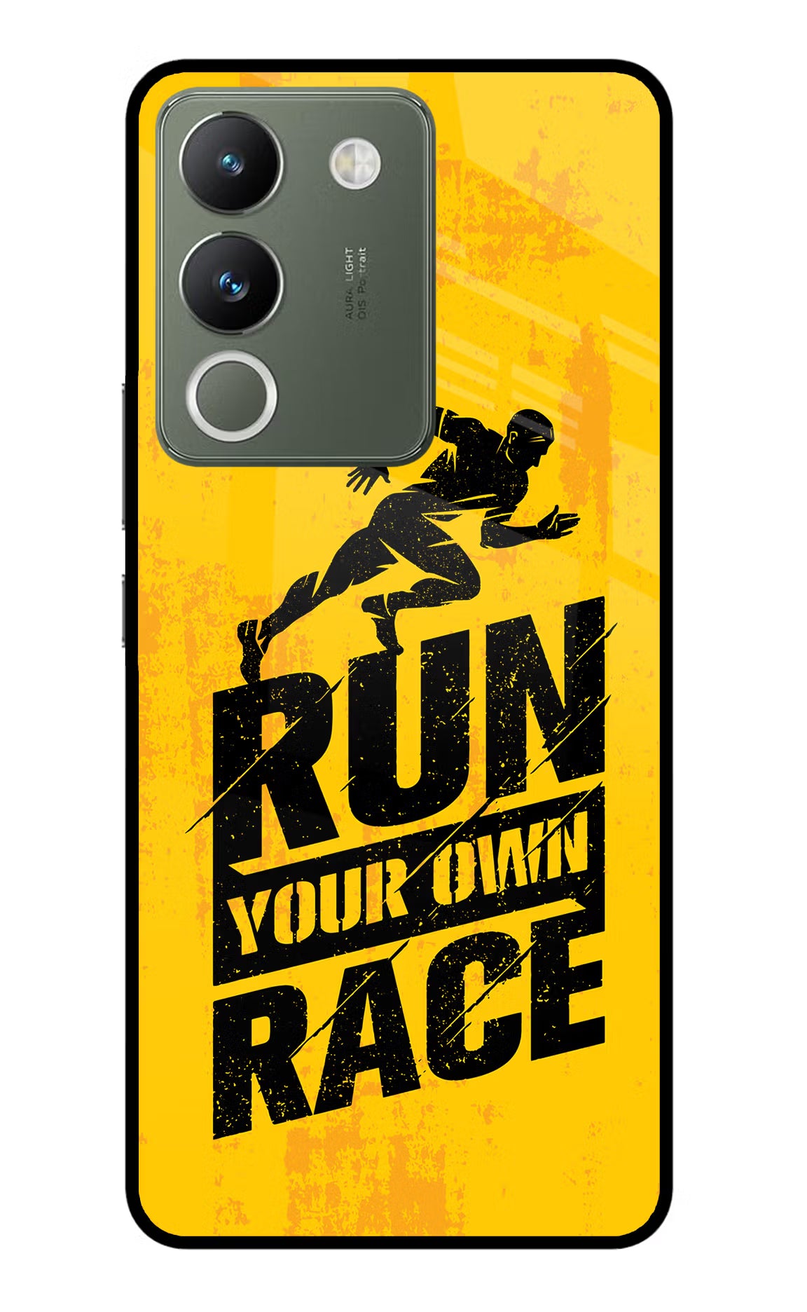 Run Your Own Race Vivo Y200 5G Glass Case Back Cover by Casekaro