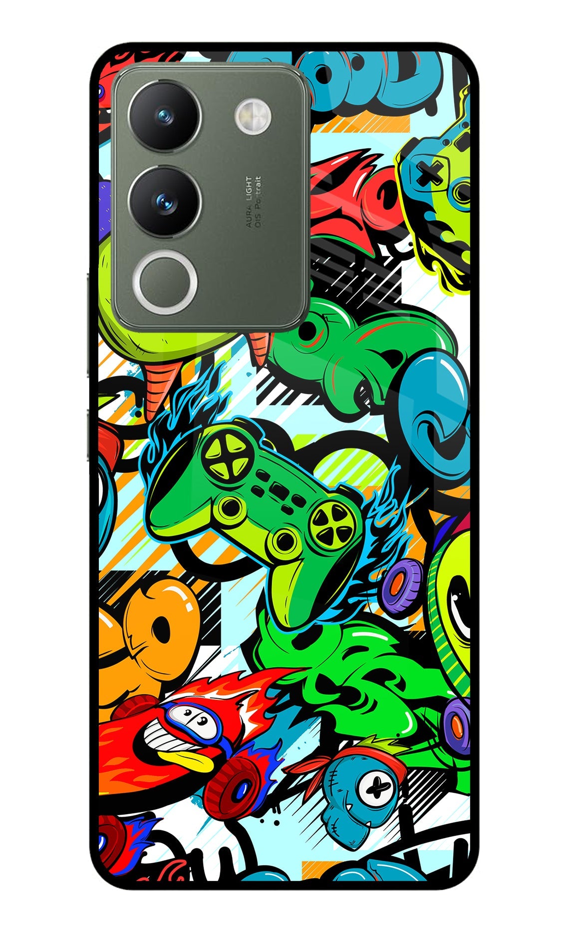 Game Doodle Vivo Y200 5G Glass Case