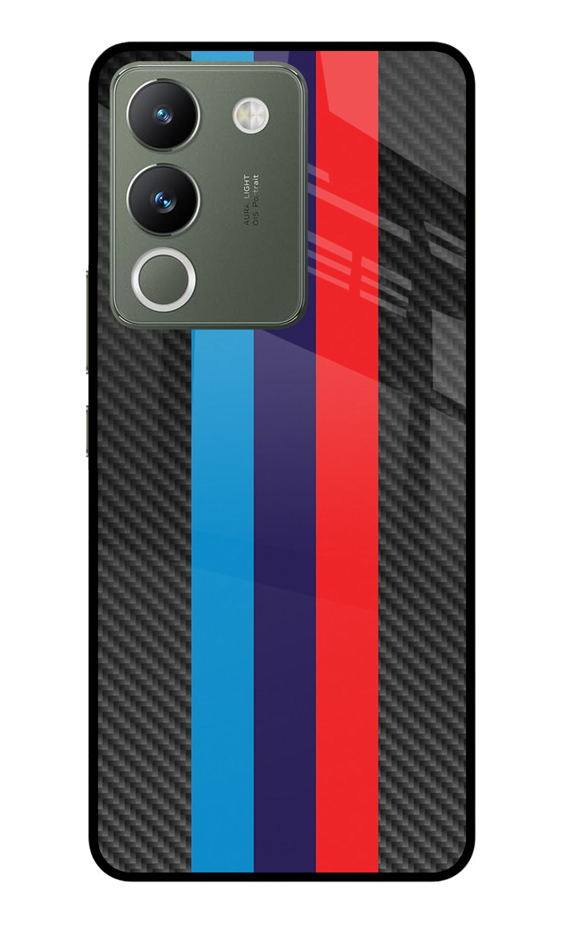 BMW Stripes Pattern Vivo Y200 5G Glass Case