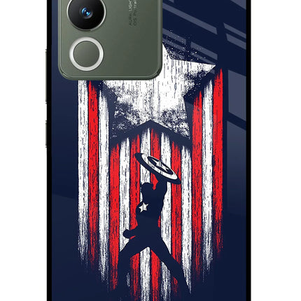 Captain America Marvel Art Vivo Y200 5G Glass Case