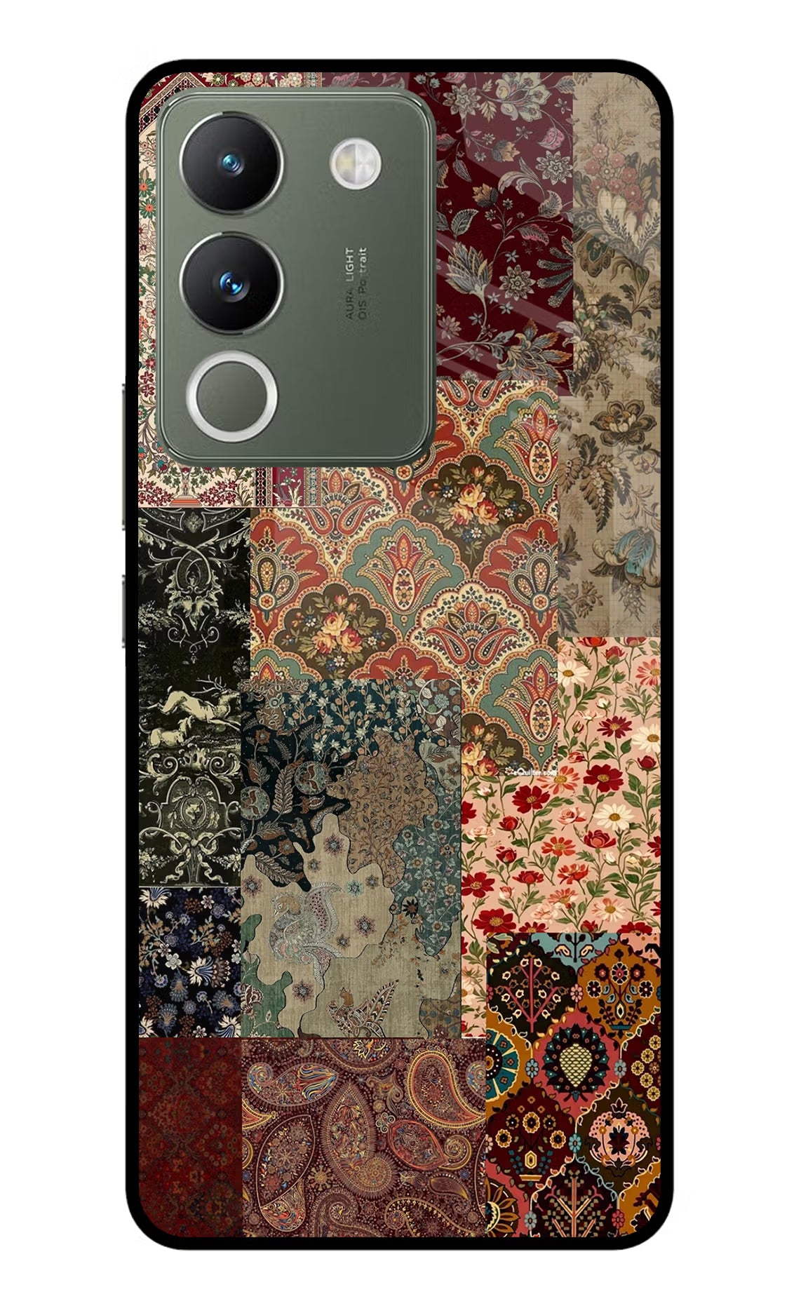Desi Print Vivo Y200 5G Glass Case Back Cover by Casekaro