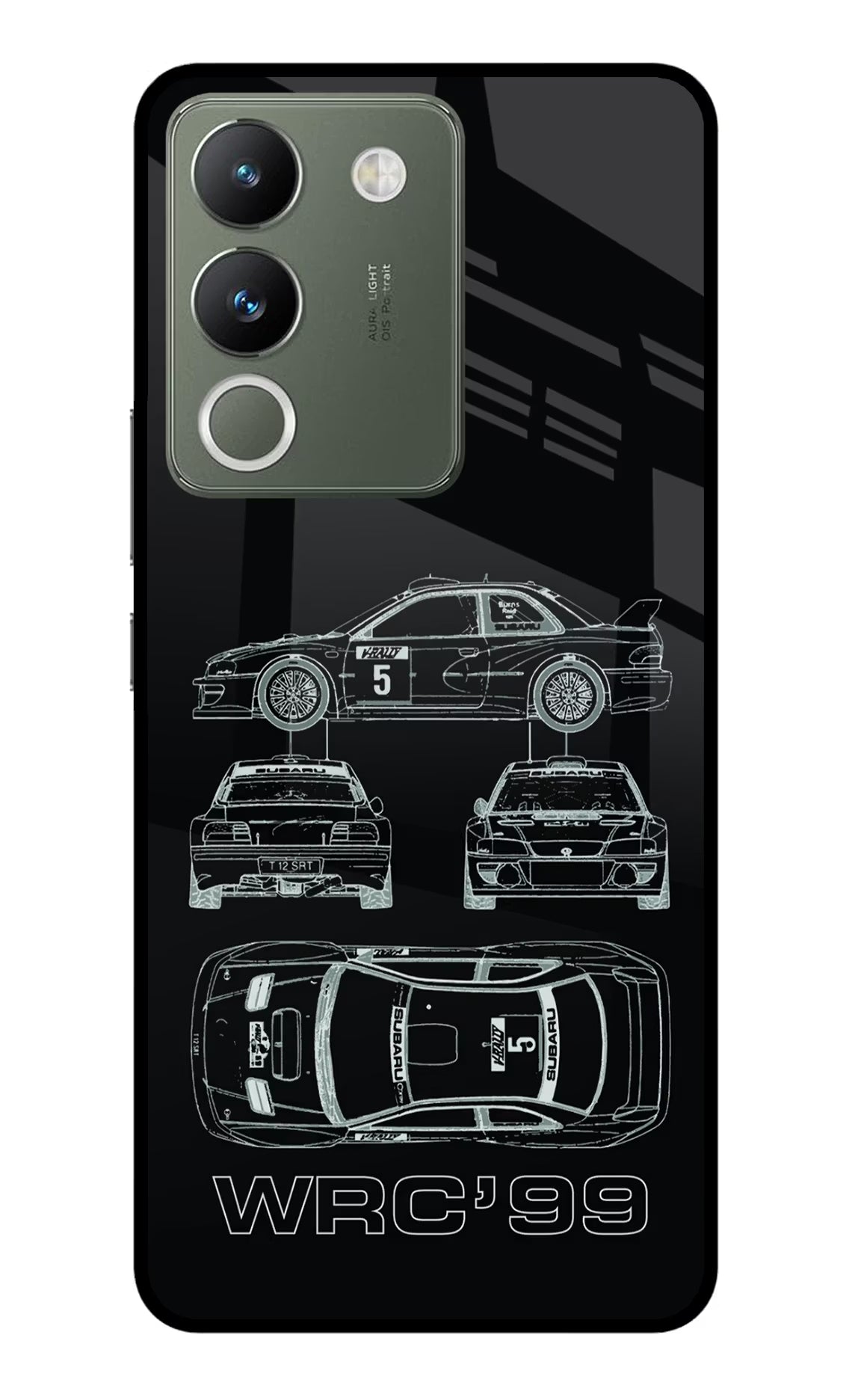 WRC'99 Vivo Y200 5G Glass Case Back Cover by Casekaro